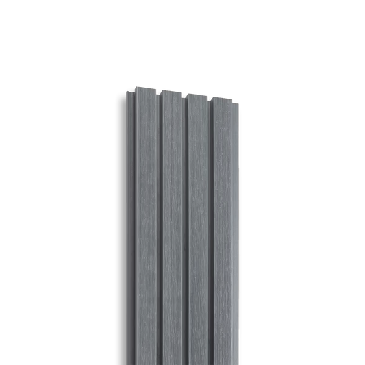 Composite Cladding Slatted Stone Grey