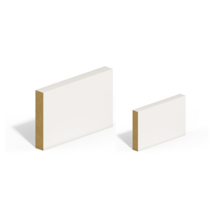 Square Edge Tudor primed skirting and architrave