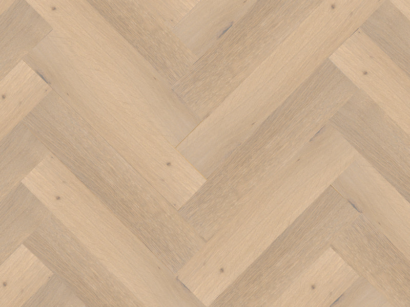 120mm x 600mm Herringbone Stafford Oak smoked white UV matt lacquered engineered oak flooring