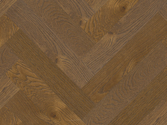 90mm x 450mm Herringbone Stamford Oak stained brushed UV matt lacquered engineered oak flooring