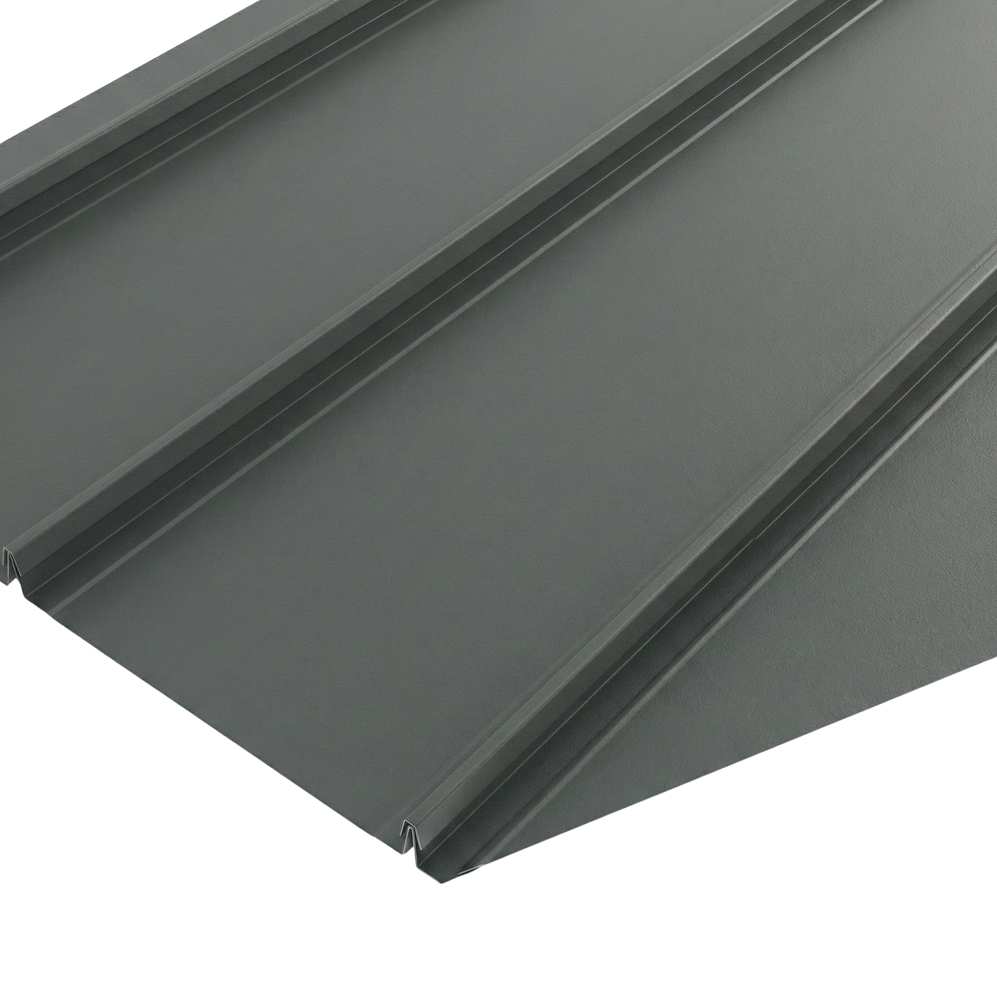 Standing seam steel wall and roof cladding - slate grey