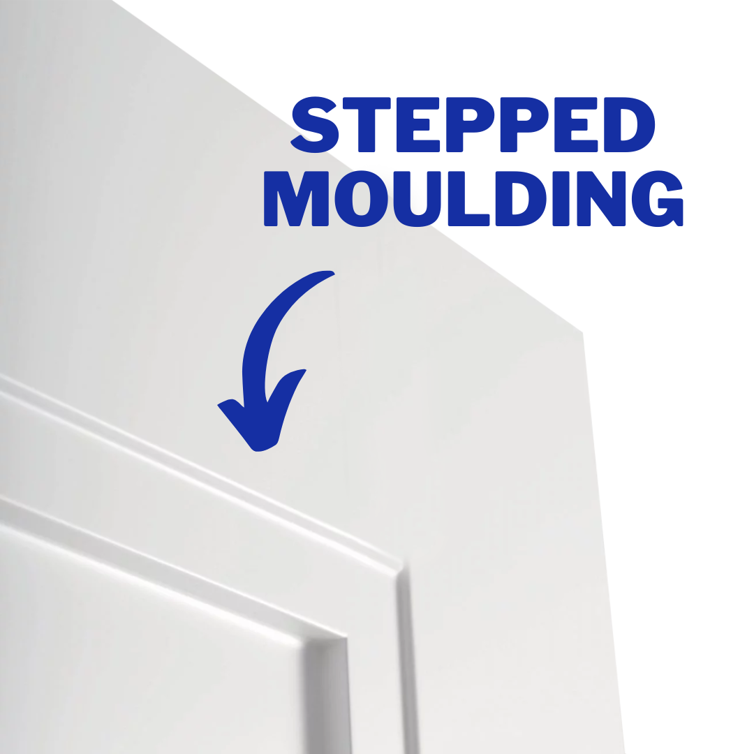 Stepped Moulding White Primed Internal Wooden Door WC21