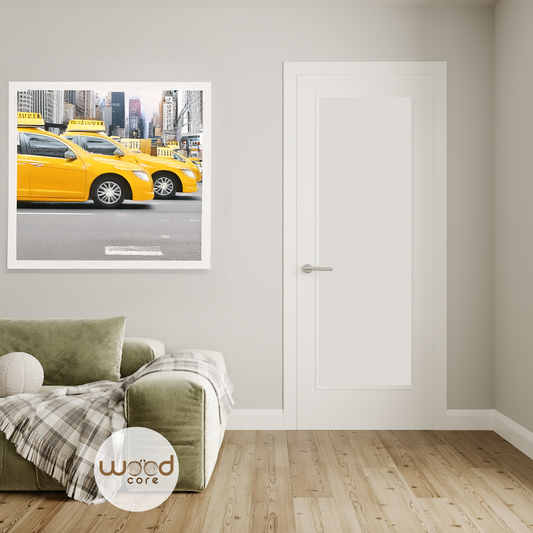 Stepped Moulding White Primed Internal Wooden Door WC21