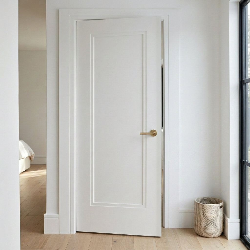 Stepped Moulding White Primed Internal Wooden Door WC21
