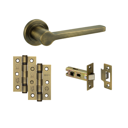 Stockholm Antique Brass Door Handle
