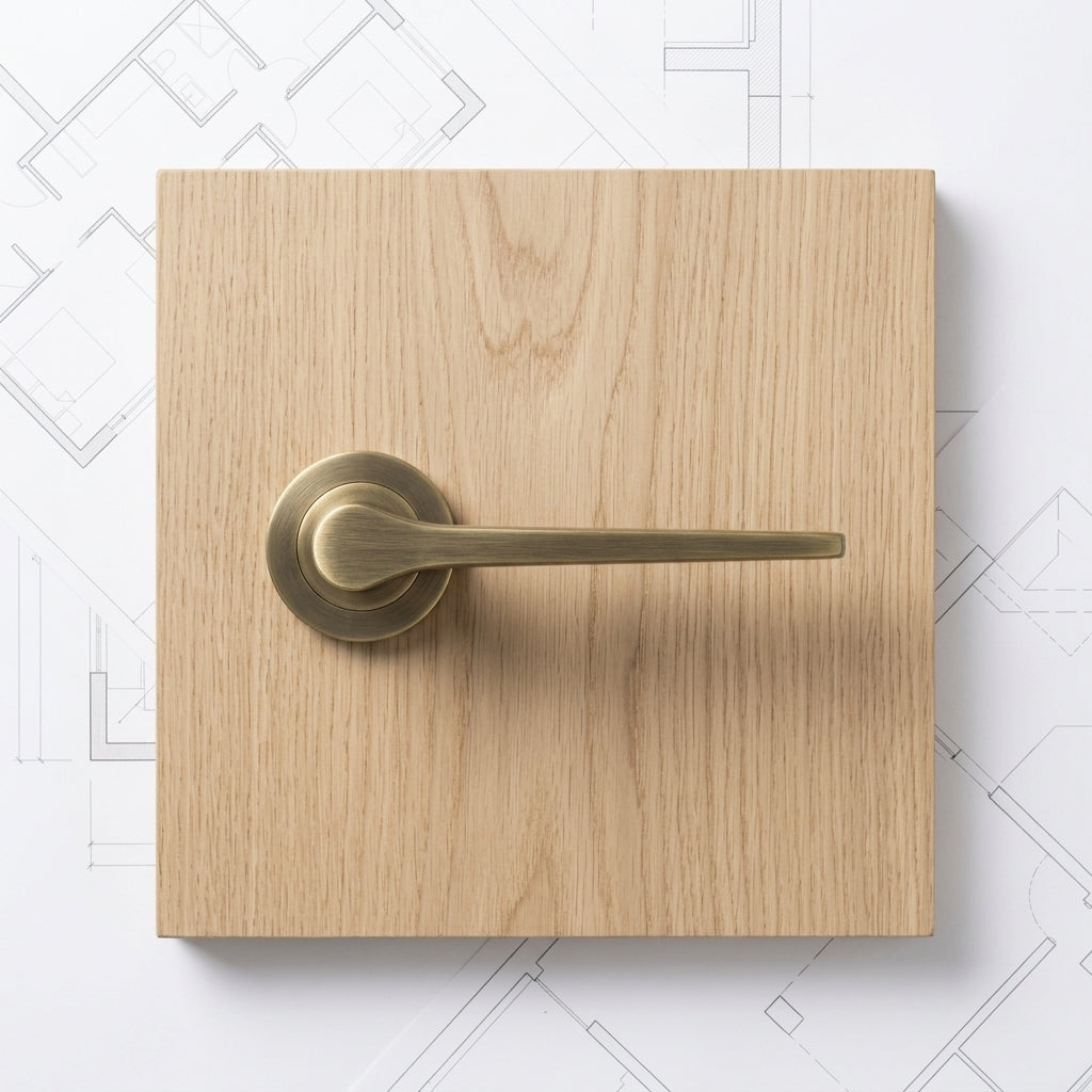 Stockholm Door Internal Antique Brass Handles