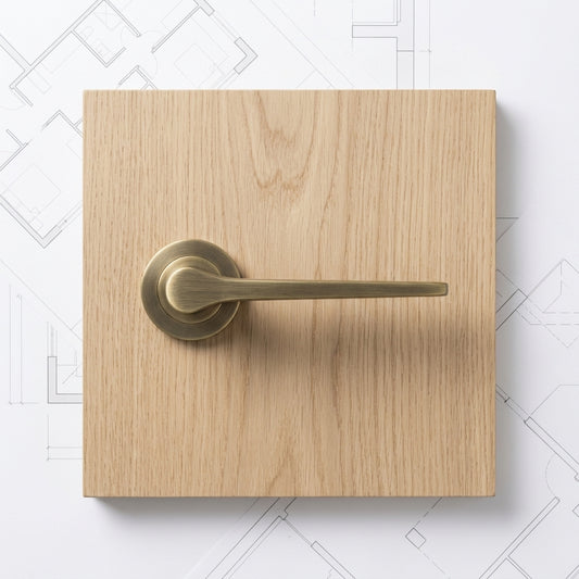 Stockholm Door Internal Antique Brass Handles