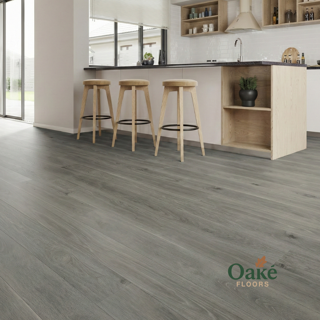 Stone Grey Oak SPC flooring - lifestyle