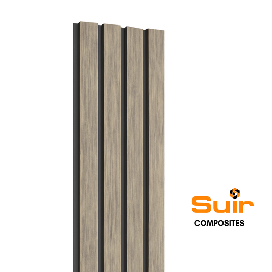 Composite Cladding Slatted Antique Black Inlet