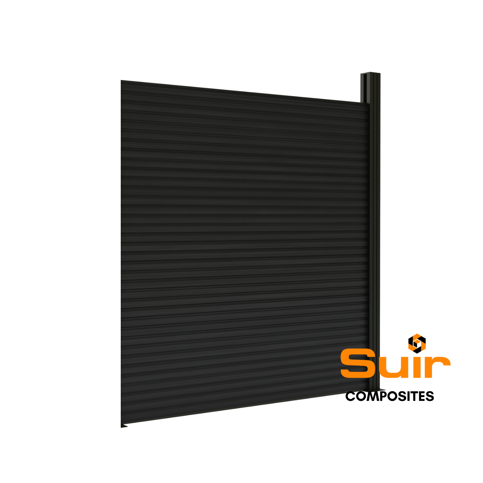 Composite fencing collection black - detail