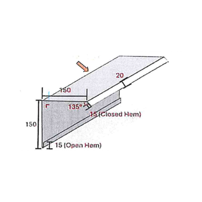Standing Seam Steel Wall and Roof Cladding Profil Trims