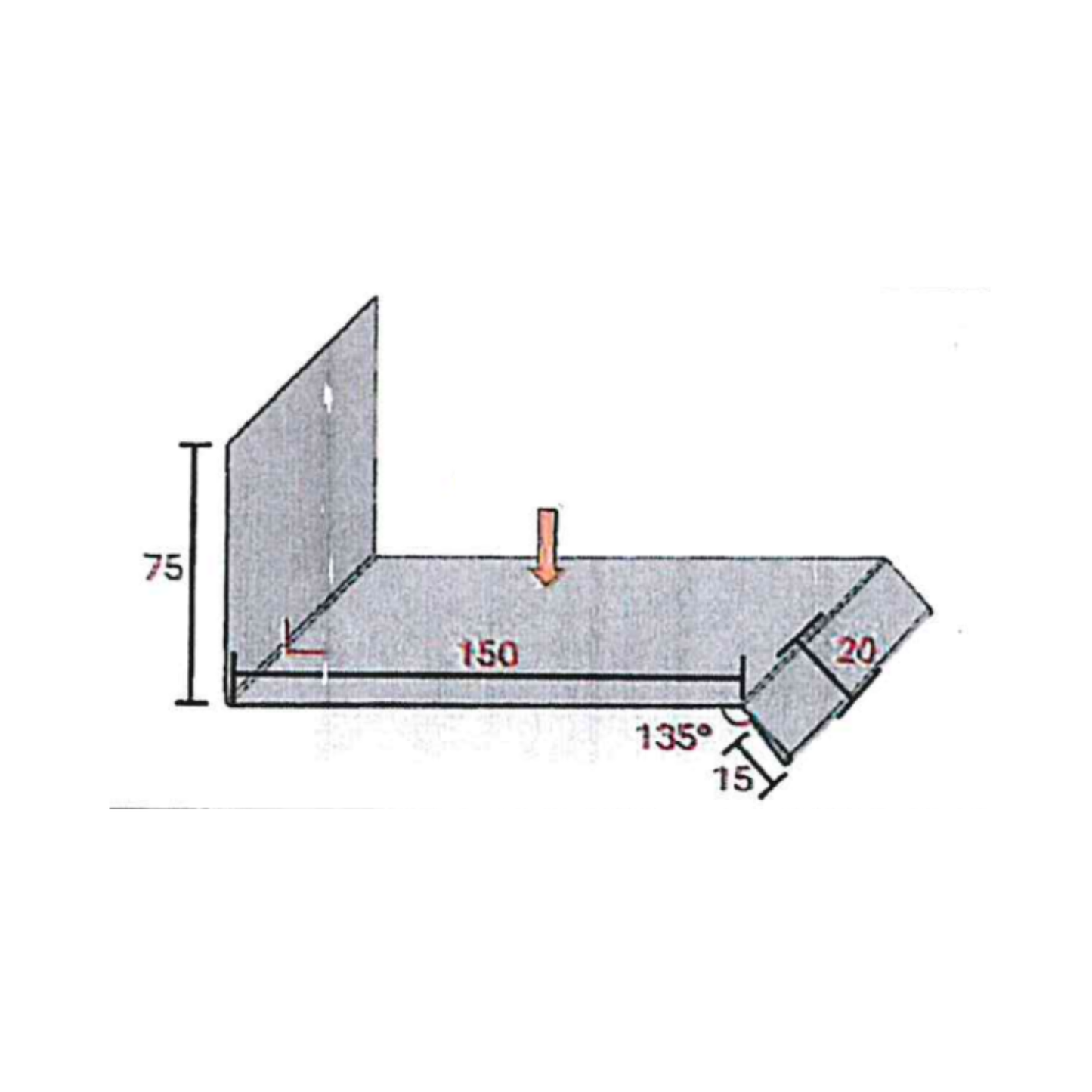 Standing seam steel cladding profile trim - verge abutment