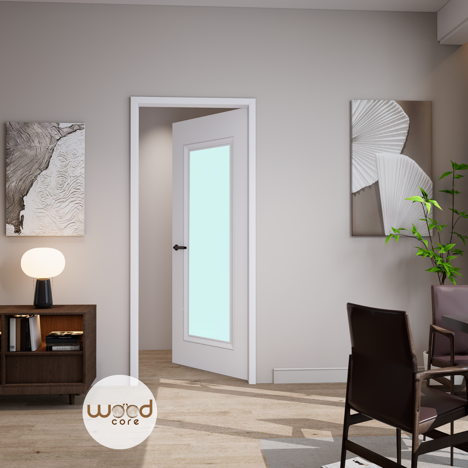 WC36GF Victorian Style One Panel White Internal Door