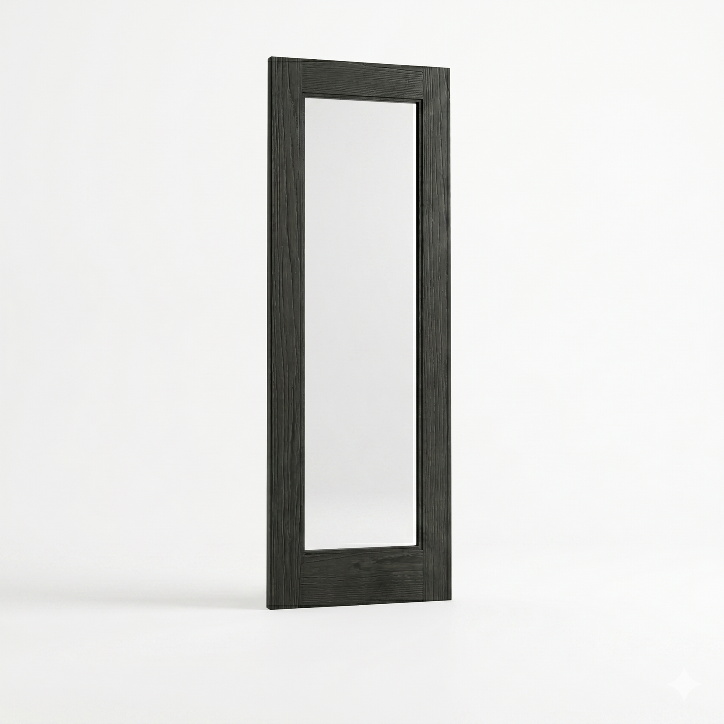 WC15GC Clear Glass Black Brushed Oak Internal Door