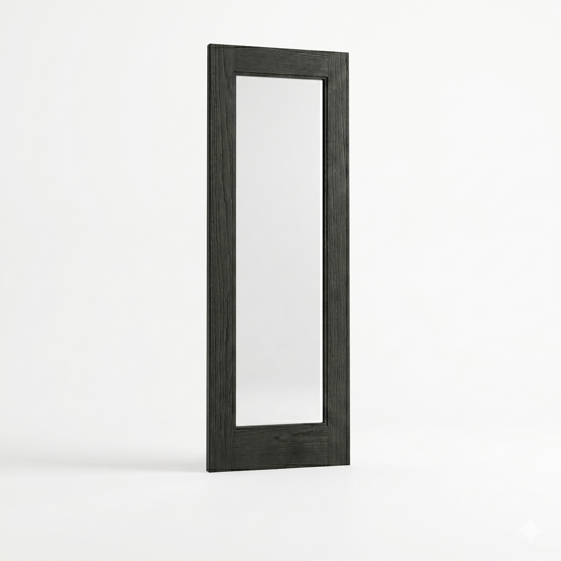 WC15GC Clear Glass Black Brushed Oak Internal Door