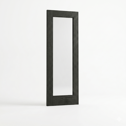 WC15GC Clear Glass Black Brushed Oak Internal Door