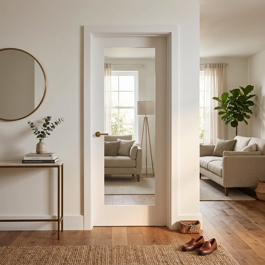 WC15GC White Shaker Internal Door — Clear Glass