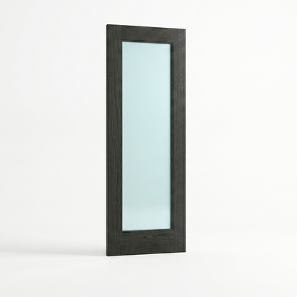 WC15GF Frosted Glass Black Brushed Oak Internal Door
