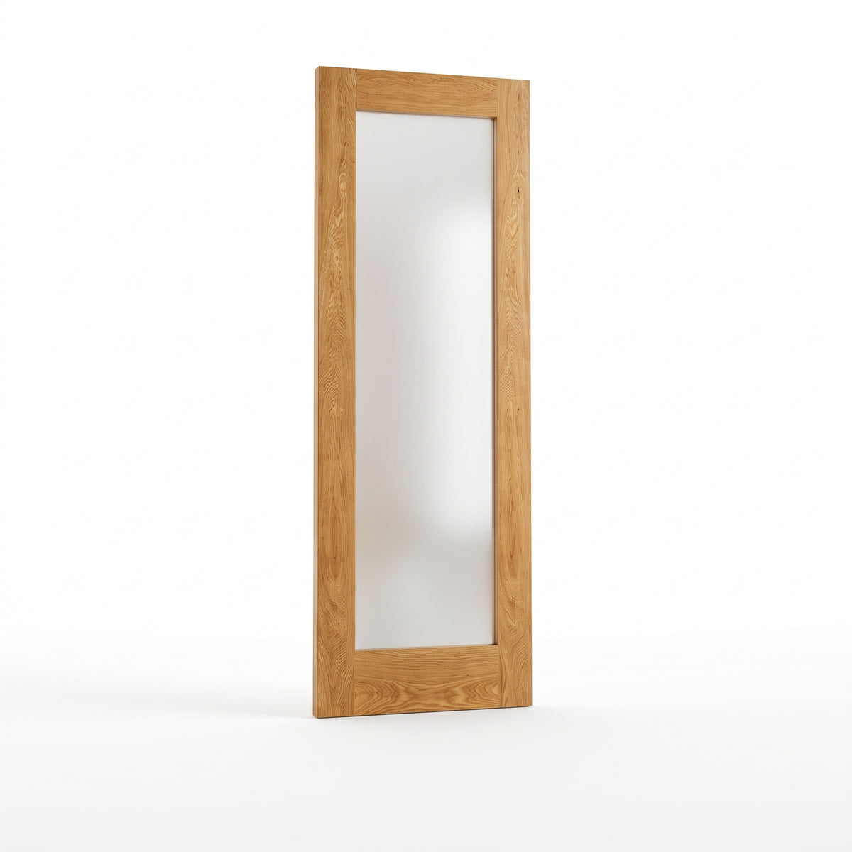 WC15GF Oak Shaker Internal Door — Frosted Glass