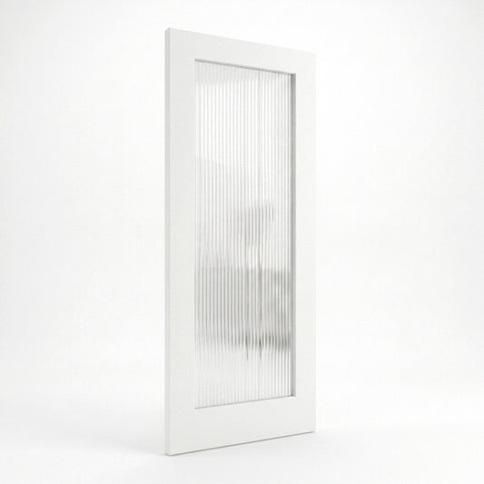 WC15GR White Shaker Internal Door — Reeded Glass