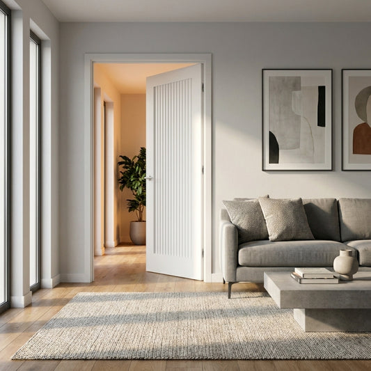 WC15SR White Shaker Internal Door — Fluted