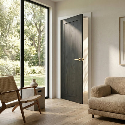 WC15 Black Brushed oak Internal Door