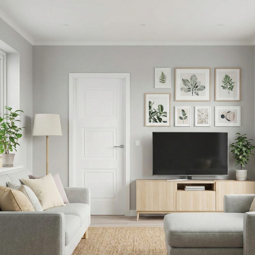 3 Panel Victorian Style Primed White Internal Door WC16