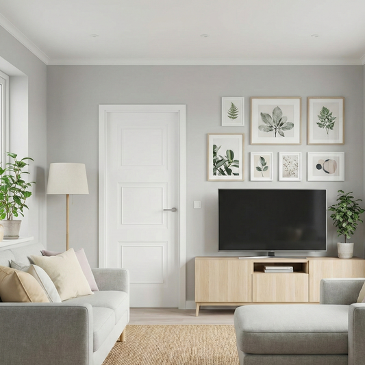 3 Panel Victorian Style Primed White Internal Door WC16