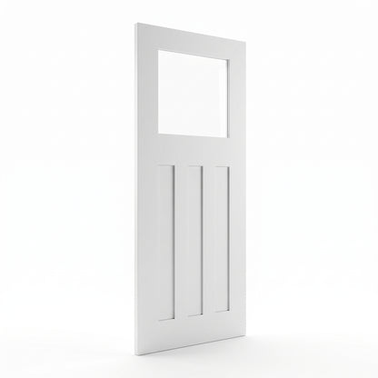WC18G 1930s Style White Internal Door — Unglazed