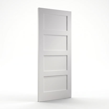 WC31 4 Panel Shaker White Internal Door