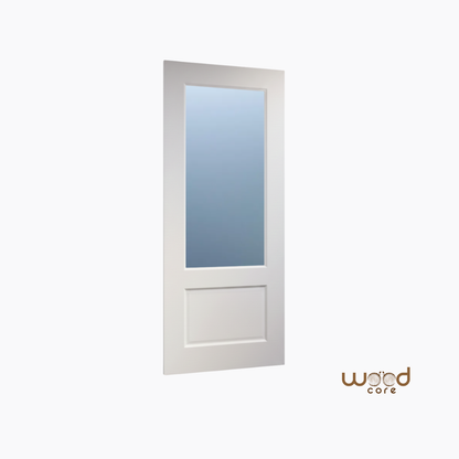 WC33GF Frosted Glass 2 Panel White Internal Door