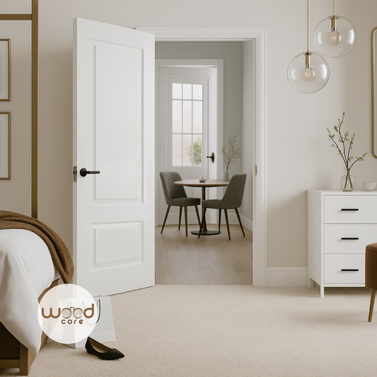 WC33 2 Panel Primed White Internal Door