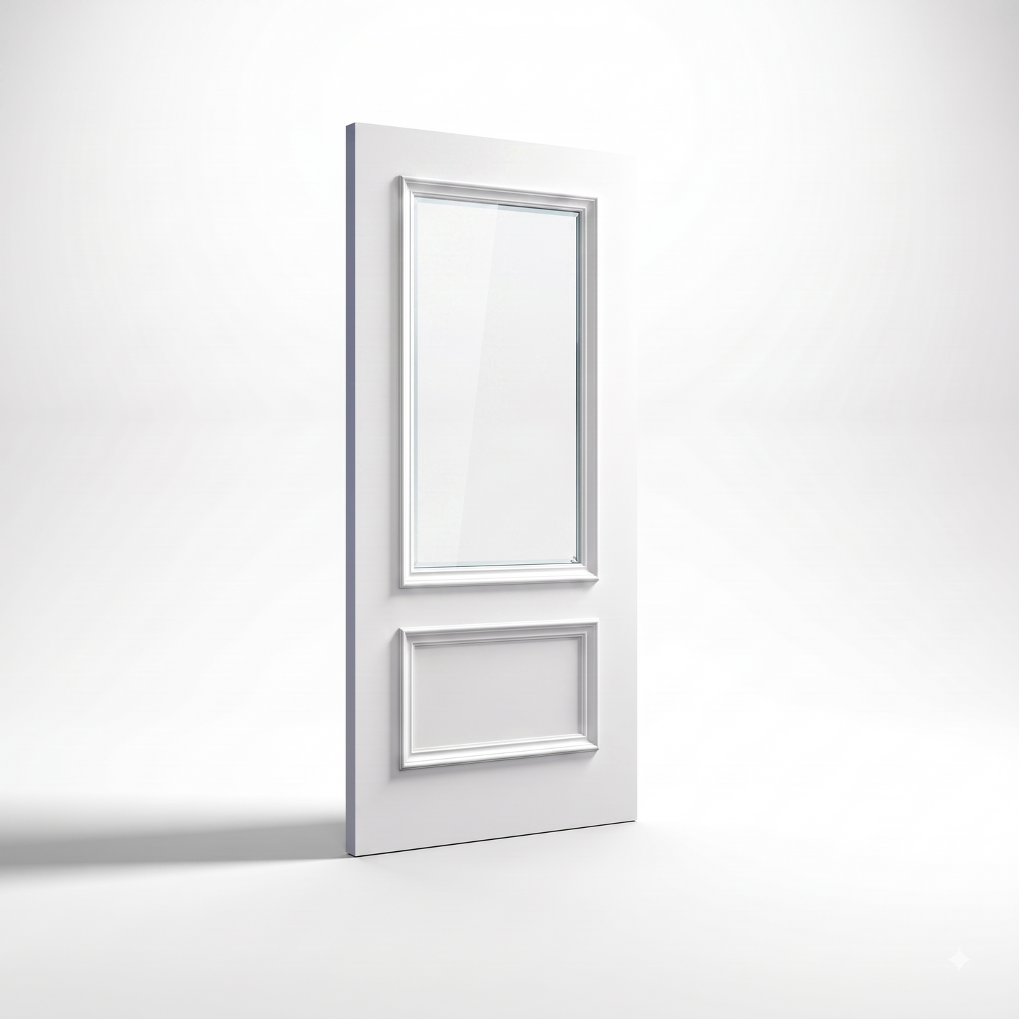 WC35GC Clear Glass Victorian Style White Internal Door