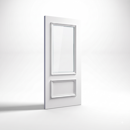 WC35GC Clear Glass Victorian Style White Internal Door