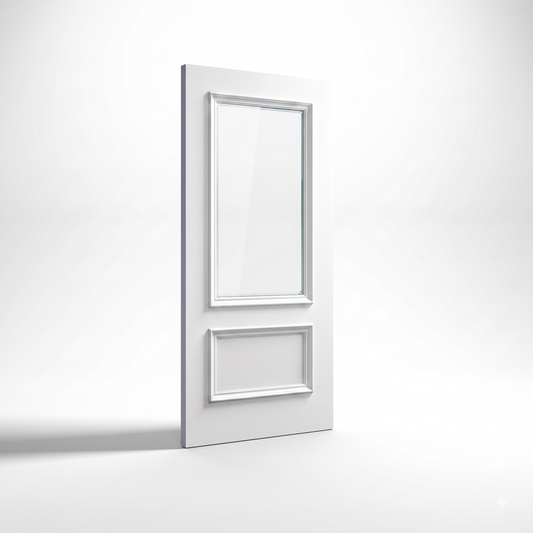 WC35GC Clear Glass Victorian Style White Internal Door