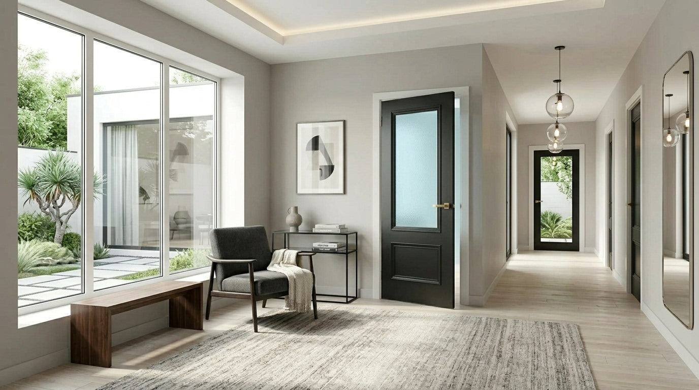 Black Frosted Door