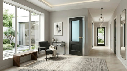 Black Frosted Door