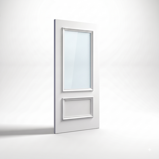 WC35GF Victorian Style Frosted Glass White Internal Door New