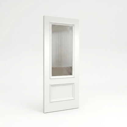WC35GR Reeded Glass White Internal Door Victorian Style 2 Panel Door