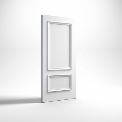 WC35 2 Panel Victorian Style White Internal Door