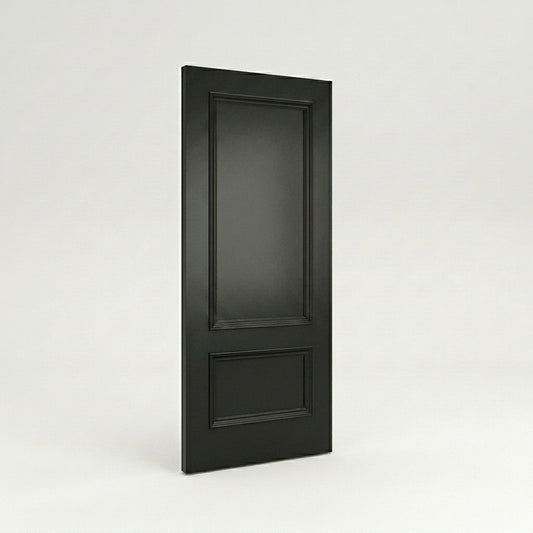 WC35 Solid Black Internal Door Victorian Style 2 Panel Door New