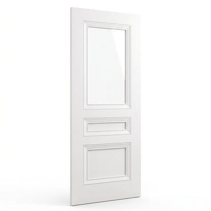 WC39GC 3 Panel Victorian Style Clear Glass White Internal Door