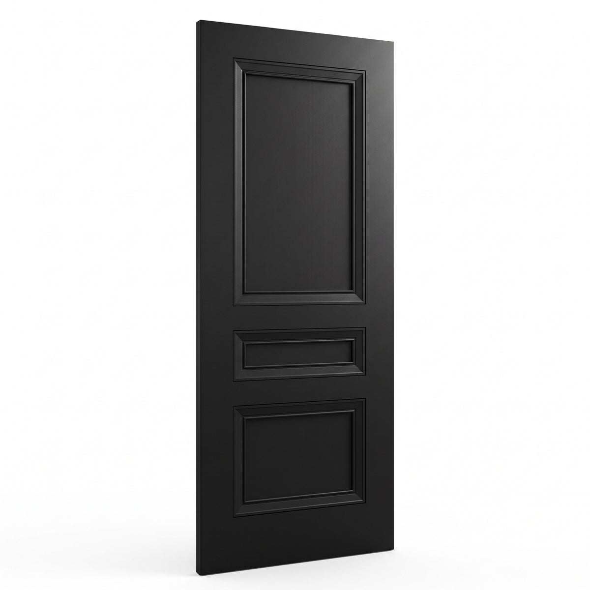WC39 Black 3 Panel Victorian Style Internal Door