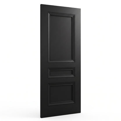 WC39 Black 3 Panel Victorian Style Internal Door