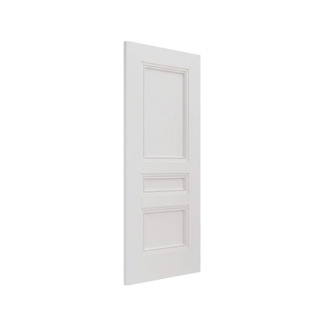 3 Panel Victorian Style Primed White Internal Door WC39