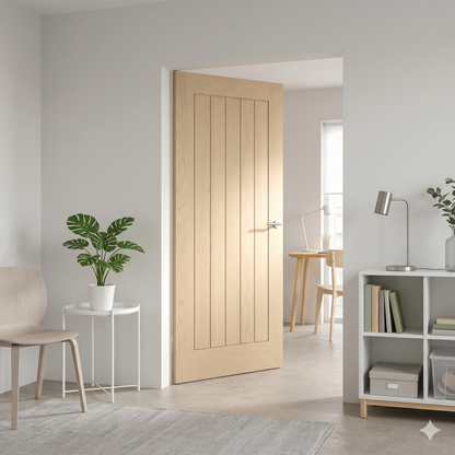 WC3 Cottage Style Whitewashed Oak Internal Door Lifestyle