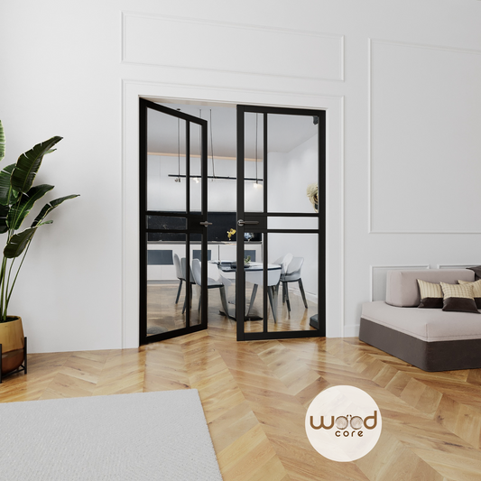 WC40G Premium Primed Black Urban Style Door