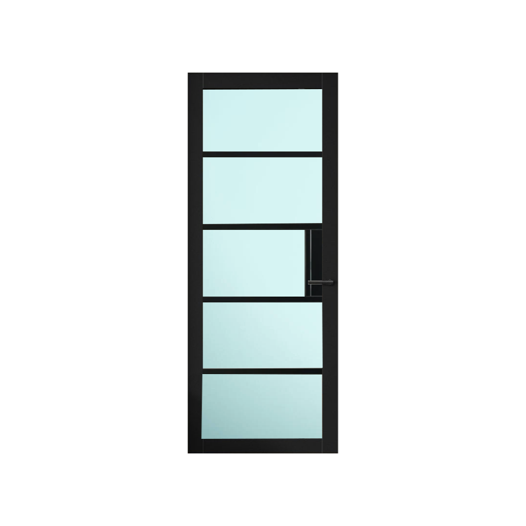 WC41GF Frosted Crittall Premium Primed Black Mayfair Door