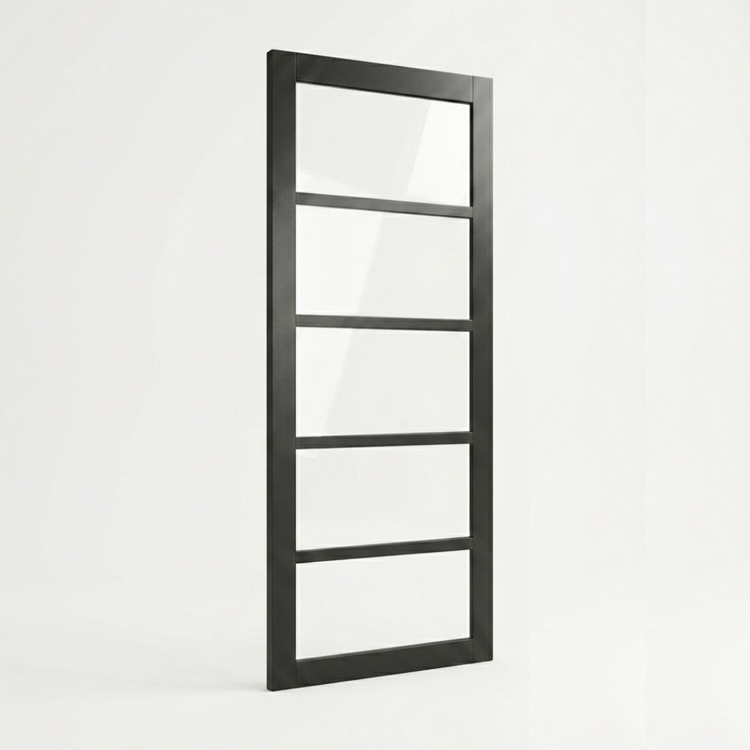WC42G Urban Style Black Internal Door — Glass Mayfair