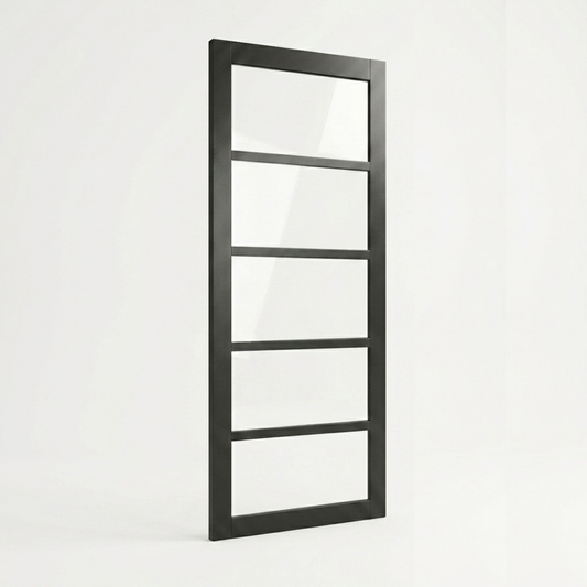 WC42G Urban Style Black Internal Door — Glass Mayfair
